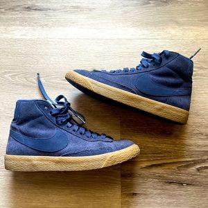 Nike blue suede blazers